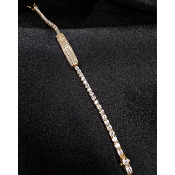 K Signed 925 China 7" Tennis Bracelet - Picture 6 of 9